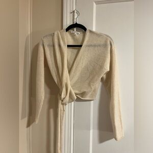 Reformation cashmere wrap sweater xs